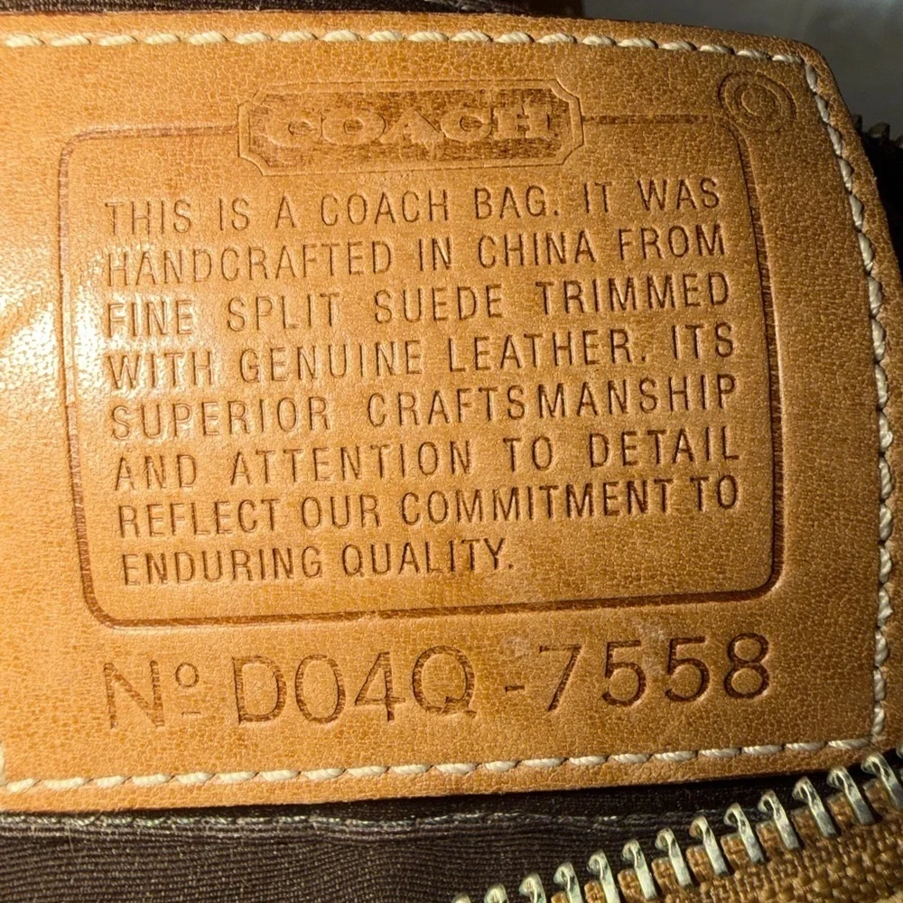 Vintage Coach Hampton Demi Buckle Suede Bag 7558